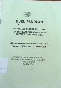 Image of Buku Panduan TOT Penilaian Kinerja Guru (PKG)
