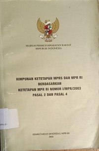 Image of Himpunan Ketetapan MPRS dan MPR RI